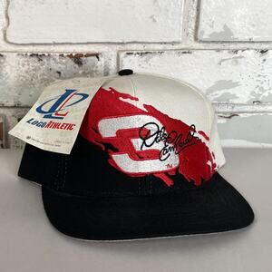 Vintage 90s Dale Earnhardt Red Black Embroidered 3 Car NASCAR Baseball Cap NWT